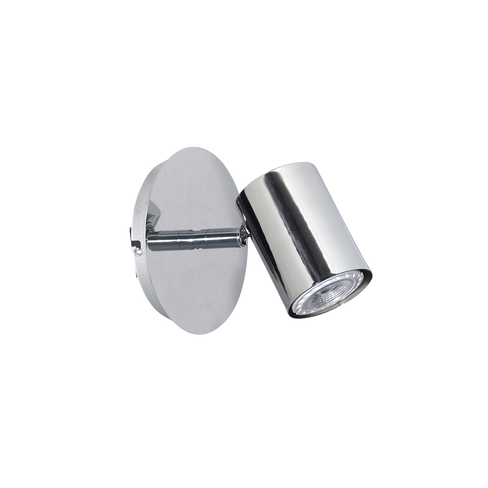 APLIQUE 1XGU10 CROMO C/BASE RED 12CM 1748/R1C
